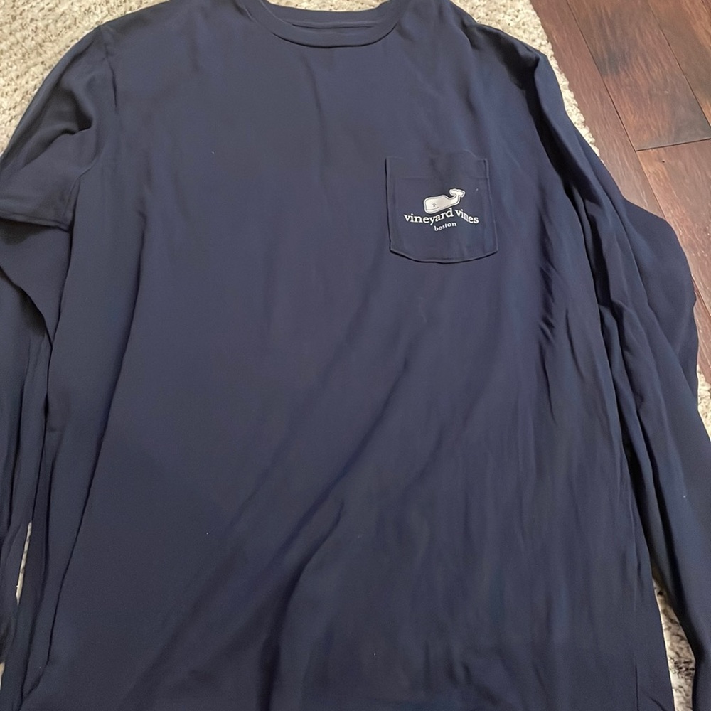 Vineyard Vines, long sleeve shirt, Navy, size small